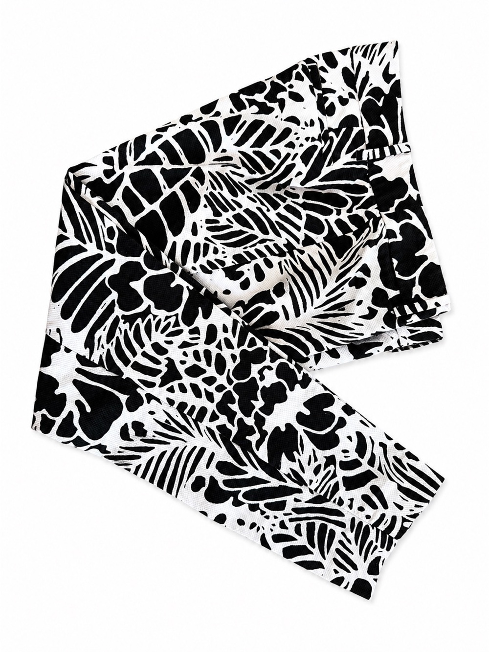 Talbots Cropped Ankle Pants black white tropical print size 8P